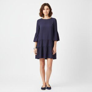 COS Dark Blue Tiered Dress Size US 4